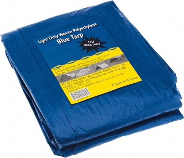Value Collection - 30' Long x 20' Wide Polyethylene Tarp & Dust Cover - Blue - Apex Tool & Supply