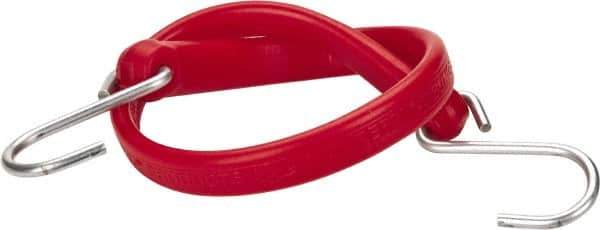 The Perfect Bungee - Heavy Duty Tie Down with S Hook - 24" OAL, Red - Apex Tool & Supply