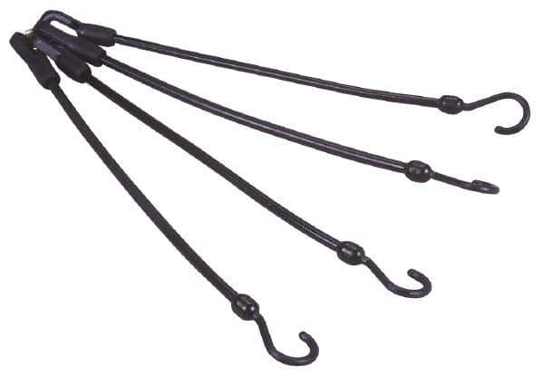 The Perfect Bungee - Stretch-n-Flex Web Tie Down with Molded in Hook & Safety Clasp - 24" OAL, Red - Apex Tool & Supply