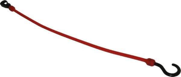 The Perfect Bungee - Stretch-n-Flex Web Tie Down with Molded in Hook & Safety Clasp - 24" OAL, Red - Apex Tool & Supply