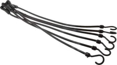 The Perfect Bungee - Stretch-n-Flex Web Tie Down with Molded in Hook & Safety Clasp - 24" OAL, Black - Apex Tool & Supply