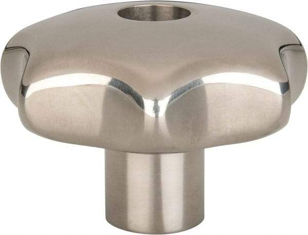 KIPP - 2.48" Head Diam, 7 Point Lobed Knob - 1/2-13 Hole, Stainless Steel - Apex Tool & Supply