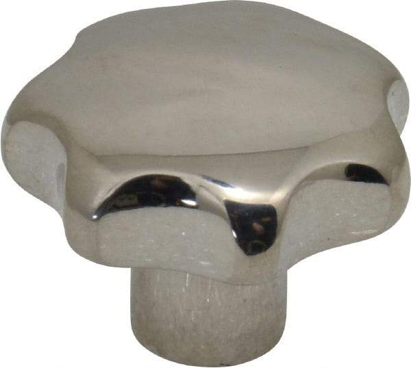 KIPP - 1-1/4" Head Diam, 7 Point Lobed Knob - 1/4-20 Hole, Stainless Steel - Apex Tool & Supply