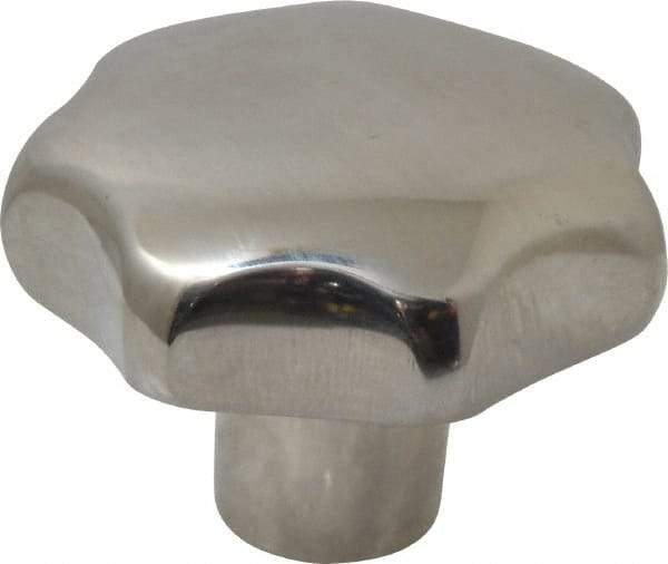 KIPP - 1.57" Head Diam, 7 Point Lobed Knob - 5/16-18 Hole, Stainless Steel - Apex Tool & Supply
