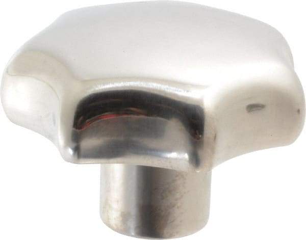 KIPP - 1.96" Head Diam, 7 Point Lobed Knob - 3/8-16 Hole, Stainless Steel - Apex Tool & Supply
