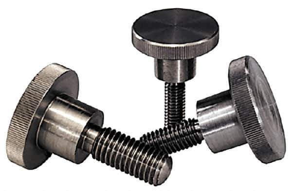 KIPP - 36mm Head, Knurled Knob - Threaded Stem, Stainless Steel - Apex Tool & Supply