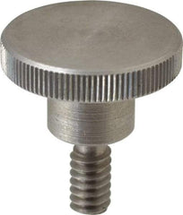 KIPP - 20mm Head, Knurled Knob - Threaded Stem, Stainless Steel - Apex Tool & Supply