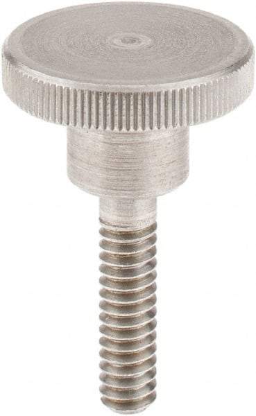 KIPP - 20mm Head, Knurled Knob - Threaded Stem, Stainless Steel - Apex Tool & Supply