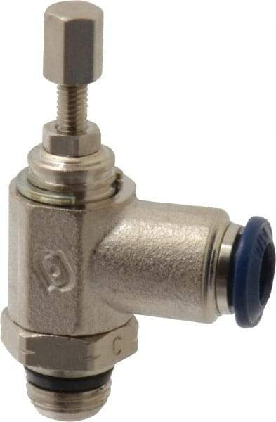 Value Collection - 145 Max psi, Meter Out Screw Adjusted Flow Control Valve - Buna N O Ring, 1/8" Tube Outside Diam - Apex Tool & Supply