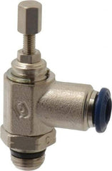 Value Collection - 145 Max psi, Meter Out Screw Adjusted Flow Control Valve - Buna N O Ring, 1/8" Tube Outside Diam - Apex Tool & Supply