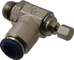 Value Collection - 145 Max psi, Meter Out Screw Adjusted Flow Control Valve - Buna N O Ring, 3/8" Tube Outside Diam - Apex Tool & Supply