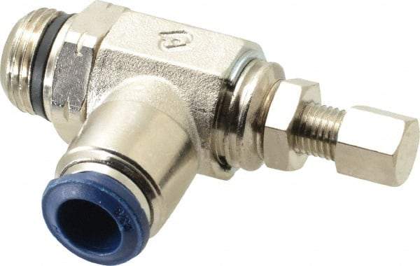 Value Collection - 145 Max psi, Meter Out Screw Adjusted Flow Control Valve - Buna N O Ring, 3/8" Tube Outside Diam - Apex Tool & Supply