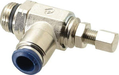 Value Collection - 145 Max psi, Meter Out Screw Adjusted Flow Control Valve - Buna N O Ring, 3/8" Tube Outside Diam - Apex Tool & Supply