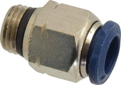Value Collection - 3/8" Outside Diam, 1/4 Universal, Nickel Plated Brass Push-to-Connect Tube Male Connector - 250 Max psi, Tube to Universal Thread Connection, Buna O-Ring - Apex Tool & Supply