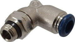 Value Collection - 1/4" Outside Diam, 1/8 Universal, Nickel Plated Brass Push-to-Connect Tube Male Swivel Elbow - 250 Max psi, Tube to Universal Thread Connection, Buna O-Ring - Apex Tool & Supply