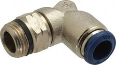 Value Collection - 3/8" Outside Diam, 3/8 Universal, Nickel Plated Brass Push-to-Connect Tube Male Swivel Elbow - 250 Max psi, Tube to Universal Thread Connection, Buna O-Ring - Apex Tool & Supply