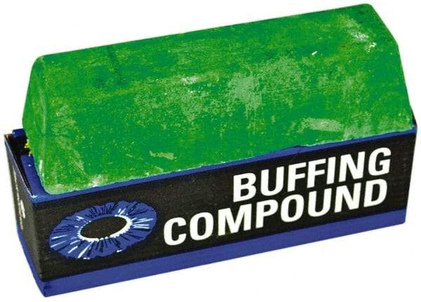 Osborn - 1 Bar Green Rouge Compound - Compound Grade Very Fine, Green, For Fine Polishing, Use on Premium Colored Aluminum, Stainless Steel & Steel - Apex Tool & Supply