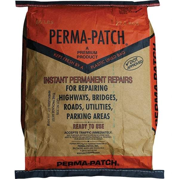 Perma-Patch - Drywall & Hard Surface Compounds Type: Permanent Asphalt Patch Material Color: Black - Apex Tool & Supply