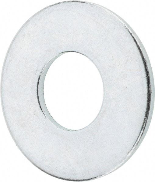Value Collection - 9/16" Screw, Grade 2 Steel USS Flat Washer - 5/8" ID x 1-1/2" OD, 7/64" Thick, Zinc-Plated Finish - Apex Tool & Supply