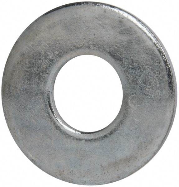 Value Collection - 7/8" Screw, Grade 2 Steel USS Flat Washer - 15/16" ID x 2-1/4" OD, 11/64" Thick, Zinc-Plated Finish - Apex Tool & Supply