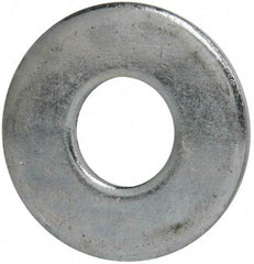 Value Collection - 1" Screw, Grade 2 Steel USS Flat Washer - 1.055" ID x 2.53" OD, 0.192" Thick, Zinc-Plated Finish - Apex Tool & Supply