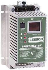 Leeson - Single Phase, 208-240 Volt, 1/2 hp, Frequency Drive, Inverter & Speed Control - 3.64" Wide x 3.26" Deep x 5-3/4" High, Open Chassis - Apex Tool & Supply