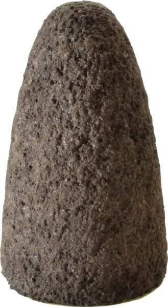 Norton - Type 16, 1-3/4" Max Diam, 3" Head Thickness, 24 Grit Cone - Aluminum Oxide, Very Coarse Grade, 3/8-24 Shank Thread - Apex Tool & Supply