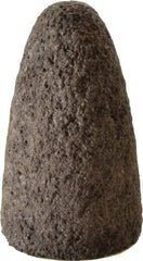 Norton - Type 16, 1-3/4" Max Diam, 3" Head Thickness, 24 Grit Cone - Aluminum Oxide, Very Coarse Grade, 3/8-24 Shank Thread - Apex Tool & Supply