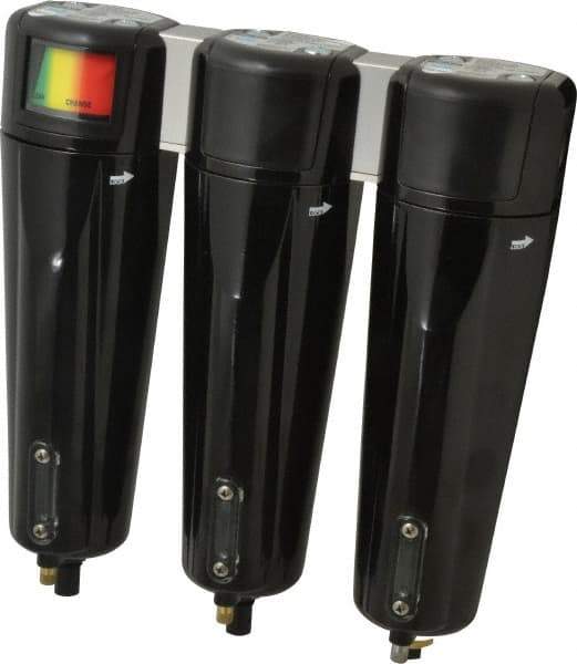 Parker - 63 CFM Oil, Dust, Water, Particulate Filter - 1/2" NPT, 250 psi, Auto Drain - Apex Tool & Supply