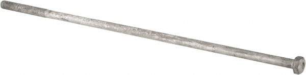 Value Collection - 7/8-9 Thread, 32mm Length Under Head, Steel Hex Head Bolt - Hot Dipped Galvanized Coated, UNC Thread, ASTM A307, Grade 2 - Apex Tool & Supply