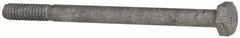 Value Collection - 1/4-20 Thread, 3-1/2" Length Under Head, Steel Hex Head Bolt - Hot Dipped Galvanized Coated, UNC Thread, ASTM A307, Grade 2 - Apex Tool & Supply