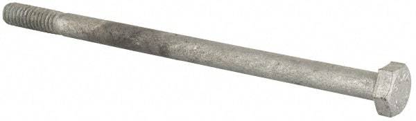 Value Collection - 1/4-20 Thread, 4-1/2" Length Under Head, Steel Hex Head Bolt - Hot Dipped Galvanized Coated, UNC Thread, ASTM A307, Grade 2 - Apex Tool & Supply