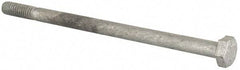 Value Collection - 1/4-20 Thread, 4-1/2" Length Under Head, Steel Hex Head Bolt - Hot Dipped Galvanized Coated, UNC Thread, ASTM A307, Grade 2 - Apex Tool & Supply
