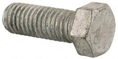 Value Collection - 7/16-14 Thread, 1-1/4" Length Under Head, Steel Hex Head Bolt - Hot Dipped Galvanized Coated, UNC Thread, ASTM A307, Grade 2 - Apex Tool & Supply