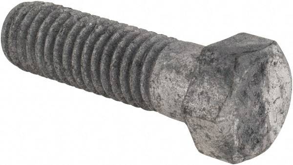 Value Collection - 7/16-14 Thread, 1-1/2" Length Under Head, Steel Hex Head Bolt - Hot Dipped Galvanized Coated, UNC Thread, ASTM A307, Grade 2 - Apex Tool & Supply