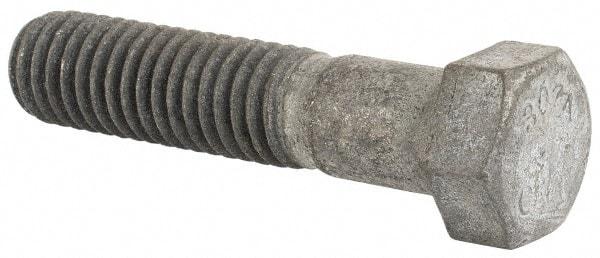 Value Collection - 7/16-14 Thread, 2" Length Under Head, Steel Hex Head Bolt - Hot Dipped Galvanized Coated, UNC Thread, ASTM A307, Grade 2 - Apex Tool & Supply