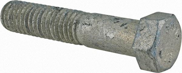 Value Collection - 7/16-14 Thread, 2-1/4" Length Under Head, Steel Hex Head Bolt - Hot Dipped Galvanized Coated, UNC Thread, ASTM A307, Grade 2 - Apex Tool & Supply