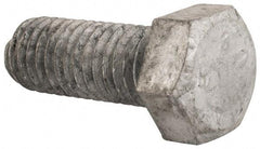 Value Collection - 1/2-13 Thread, 1-1/4" Length Under Head, Steel Hex Head Bolt - Hot Dipped Galvanized Coated, UNC Thread, ASTM A307, Grade 2 - Apex Tool & Supply