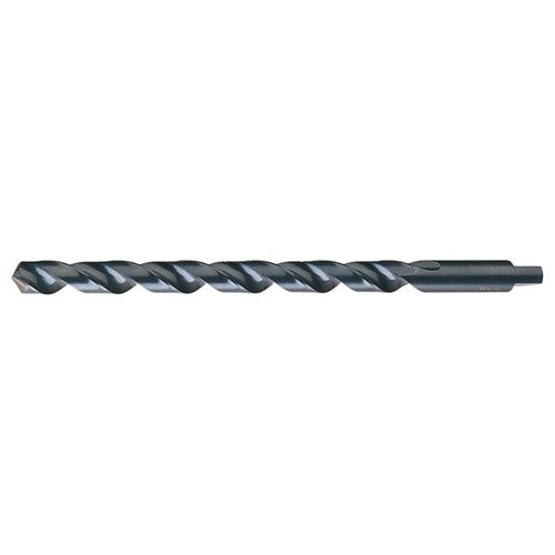9/32 RHS / RHC HSS 118 Degree Notched Point Heavy Duty Long Flute Taper Length Drill - Steam Oxide - Exact Industrial Supply
