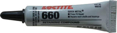 Loctite - 6 mL Tube, Silver, High Strength Paste Retaining Compound - Series 660, 24 hr Full Cure Time, Heat Removal - Apex Tool & Supply