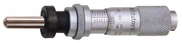 Mitutoyo - 13mm, 0.5118 Inch Thimble, 0.1969 Inch Diameter x 17.5mm Long Spindle, Mechanical Micrometer Head - Apex Tool & Supply
