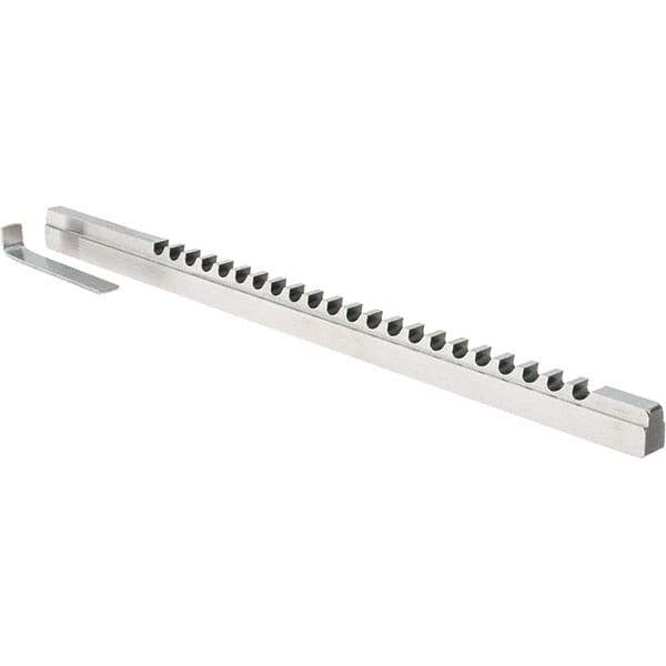 Dumont Minute Man - 7mm Keyway Width, Style C, Keyway Broach - High Speed Steel, Bright Finish, 3/8" Broach Body Width, 25/64" to 2-1/2" LOC, 11" OAL - Apex Tool & Supply