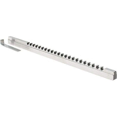 Dumont Minute Man - 7mm Keyway Width, Style C, Keyway Broach - High Speed Steel, Bright Finish, 3/8" Broach Body Width, 25/64" to 2-1/2" LOC, 11" OAL - Apex Tool & Supply