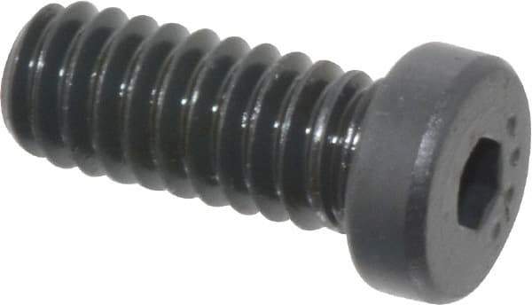 Made in USA - 1/4-20 UNC Hex Socket Drive, Low Socket Cap Screw - Grade 4037 Alloy Steel, Black Oxide Finish, Fully Threaded, 5/8" Length Under Head - Apex Tool & Supply