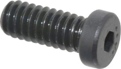 Made in USA - 1/4-20 UNC Hex Socket Drive, Low Socket Cap Screw - Grade 4037 Alloy Steel, Black Oxide Finish, Fully Threaded, 5/8" Length Under Head - Apex Tool & Supply