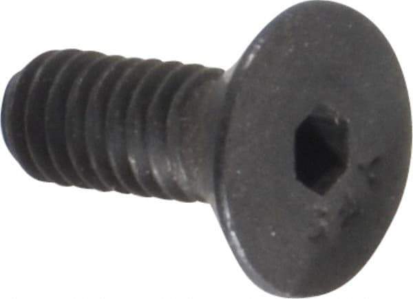 Value Collection - #6-40 UNF Hex Socket Drive, Flat Screw - Alloy Steel, Black Oxide Finish, Fully Threaded, 3/8" OAL - Apex Tool & Supply