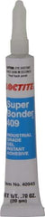 Loctite - 0.70 oz Tube Clear Instant Adhesive - Series 409, 75 sec Working Time, 24 hr Full Cure Time, Bonds to Metal, Plastic & Rubber - Apex Tool & Supply