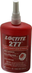 Loctite - 250 mL Bottle, Red, High Strength Liquid Threadlocker - Series 277, 24 hr Full Cure Time, Hand Tool, Heat Removal - Apex Tool & Supply