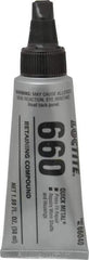 Loctite - 50 mL Tube, Silver, High Strength Paste Retaining Compound - Series 660, 24 hr Full Cure Time, Heat Removal - Apex Tool & Supply