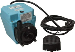 Little Giant Pumps - 670 GPH, 1/15 HP, 8.8 psi, Aluminum Miniature Submersible Pump - 3/4 Inch Inlet, 1/2 Inch MNPT Outlet, 10 Ft. Long Power Cord, 2.5 Amp - Apex Tool & Supply